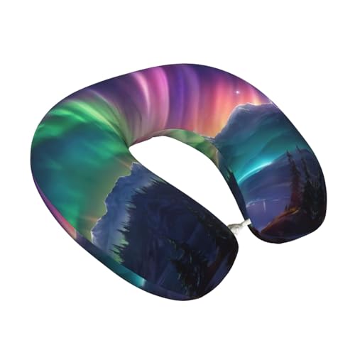 Almohada de Viaje con Espuma Viscoelástica y Funda Negra miniatura 2