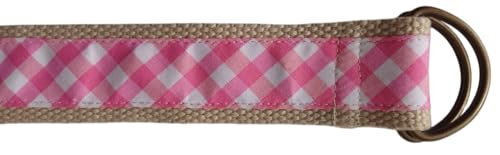 KVR 100% Cotton Gingham Classic Chic Style Elegance Casual Fashion Jeans Double D ring Belt For Teen Girls Women4