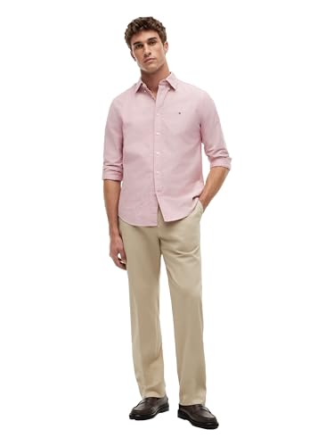 Image of Tommy Hilfiger Men's Long Sleeve Oxford Shirts in Regular Fit, Men's Button Down Shirts, Also Available in Big and Tall