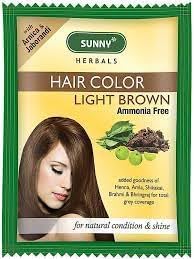 Sunny Bakson Light Brown Hair Color without Ammonia Free 20 Grams - (Pack of 7)