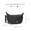 Zwei Damen Handtasche Mademoiselle.M M70 Moon-Bag 4 Liter Trend-Tasche in Halbmond-Form vielseitig als Bauchtasche Crossbody-Bag Abendtasche Umhängetasche zu tragen (nubuk-black) #1