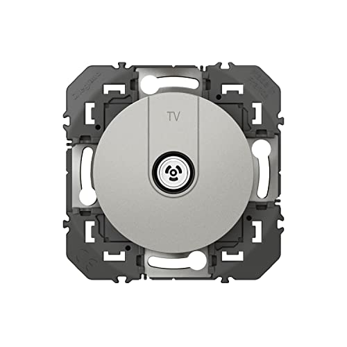 Prise TV Legrand dooxie alu blindée hertzienne satellite coaxial - 4