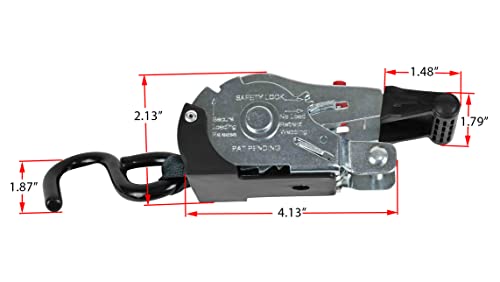 Mytee Products 4 Pack 1'' x 10' Bolt on Retractable Ratchet Straps for Cargo - Coated S Hook Auto Retract Ratchet Straps - Self Ratcheting Strap for Boat Tie Down to Trailer & Jet Ski, ATVs, Bikes