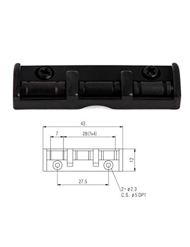 Holmer 6 String Metal Guitar Roller Nut 3 Saddles With Screws Compatible With Strat Or Tele Electric Guitar Black. #TOP1