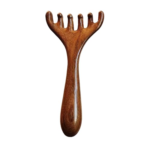 Peigne De Massage En Bois De Santal - Peigne De Cornes De Cerf | Brosse Massage Cuir Chevelu | Peignes De Massages Pour Femme Et Homme | Masseur Corporel Multifonction