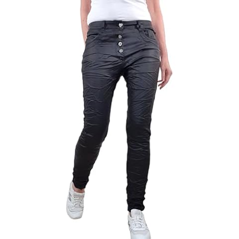 Pantalon stretch en faux cuir Karostar Cover