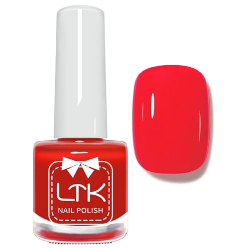 Red Nail Polish - Red Nail Varnish - Quick Dry Nail Polish - Long Lasting Breathable Nail Varnish No UV Needed - Chip Resistant nail Polishes For Women Diy Nails Art Manicure