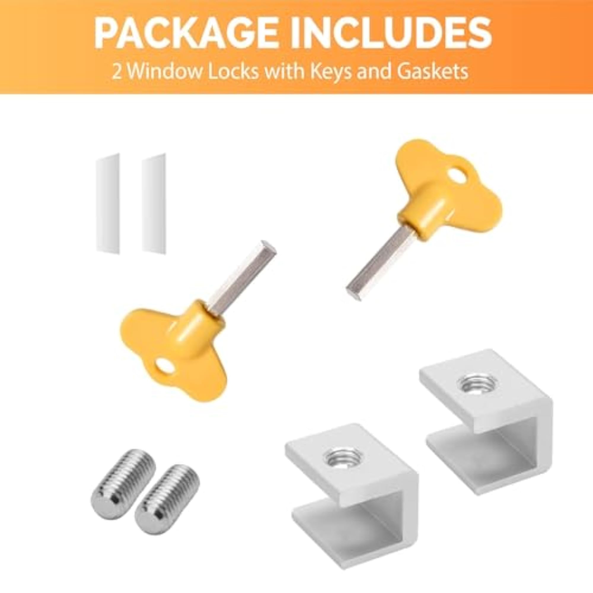 Sliding Window Security Lock with Key