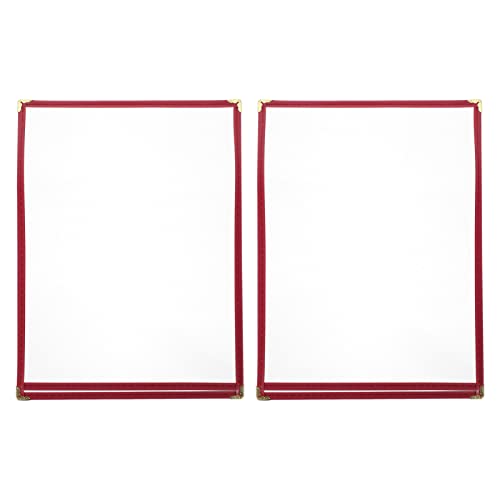 Cabilock 2Pcs Transparent Menu Holder Restaurant Menu Covers for Easy Use for Cafes Bars and Hotels Lightweight and Portable Recipe Display