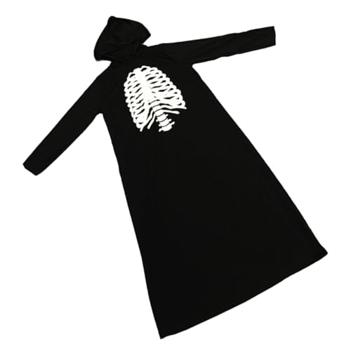 SHERCHPRY 1 bata luminosa de esqueleto para Halloween, vestido de esqueleto de Halloween, vestido luminoso, vestido de graduación, disfraz de Halloween, accesorios de graduación, decoración de