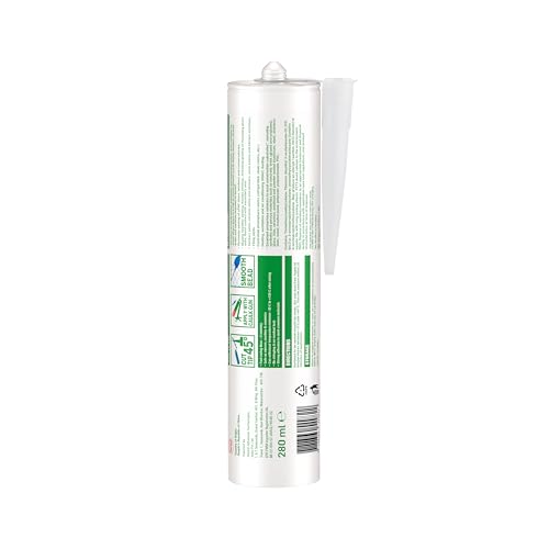 Image of Loctite Weatherproof sealant(White), neutral, indoor & outdoor, ACP, glass, glazing, tiles, ultra fast drying, heat resistant, no stringing, waterproof silicone adhesive, tile grout, 280 ml