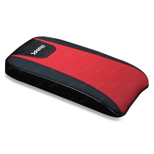 ヤリスクロス 車アームレストパッド コンソールボックスパッド ヤリス 210系 150系 10系 15系 多機能アームレストパッド 快適な低反発インナーコア 自動車用品 疲労軽減 取り付け簡単 カー用品(レッド)