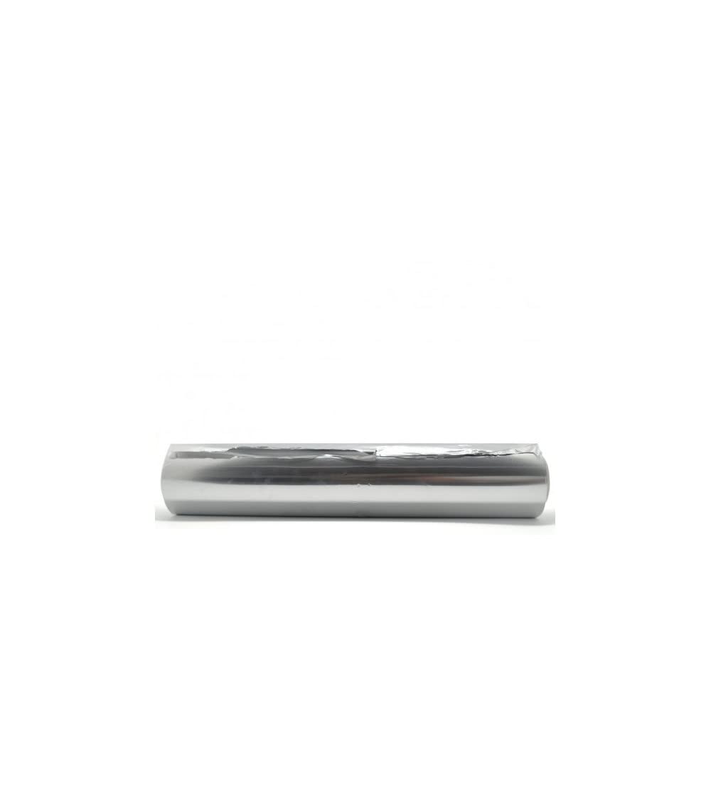 ACESA Papel aluminio cocina 40cm x 200m 14 micras gran maleabilidad sin roturas, rollo profesional ideal para dispensador papel aluminio y film, envase resistente con sierra de cierre.
