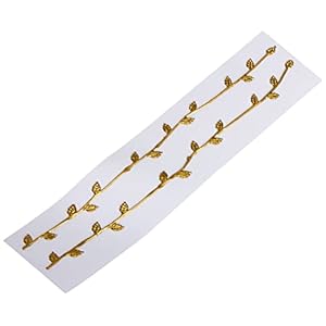 Rayher 3109806 Wachs-Borte, gold, Länge 21 cm, Breite ca. 1,4 cm, Btl. 2 Stück, Verzierwachs, Wachs zum Kerzen verzieren…