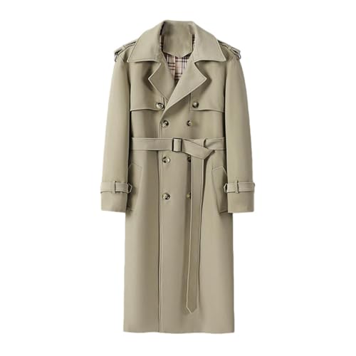 Veste trench longue décontractée pour homme aux finitions haut de gamme