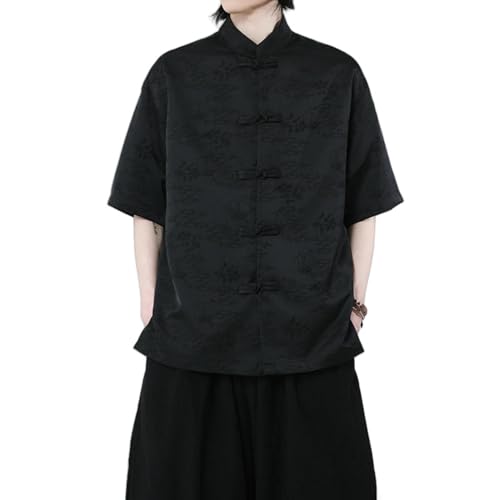 Chemise en lin homme au style chinois et coupe ample pour vos sorties d'été décontractées