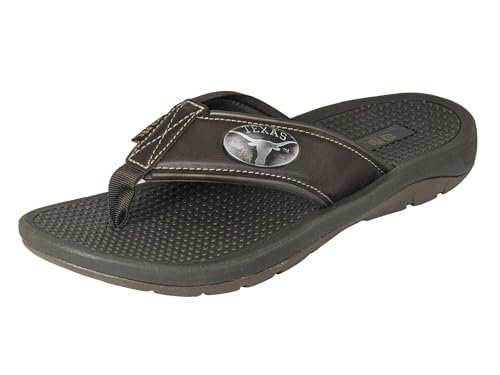 ZEP-PRO NCAA Men's Collegiate Brown Flip Flop Sandal