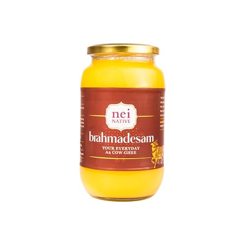 Image of Brahmadesam A2 Cow Ghee 1000 Ml | Pure and Natural Desi Cow Ghee | Everyday A2 Ghee for Cooking & Daily Use | Glass Jar