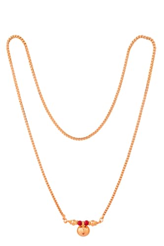 Image of Radha's Creations Golden Brass Mangalsutra Length 30.00 inches for Women