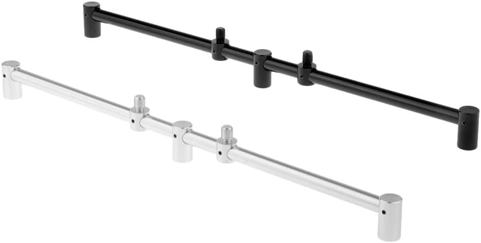 CALANDIS® Carp Fishing Buzz Bar Fishing Rod Pod Holder Buzzer Bar for 3 Rods Black
