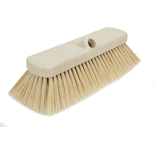 Image of SPARTA 41278EC25 Flo-Thru Plastic Wall Scrub Brush, Equipment Brush With Soft Nylex Bristles For Industrial Kitchens, Hospitals, Commercial Cleaning, 4 Inches, Tan