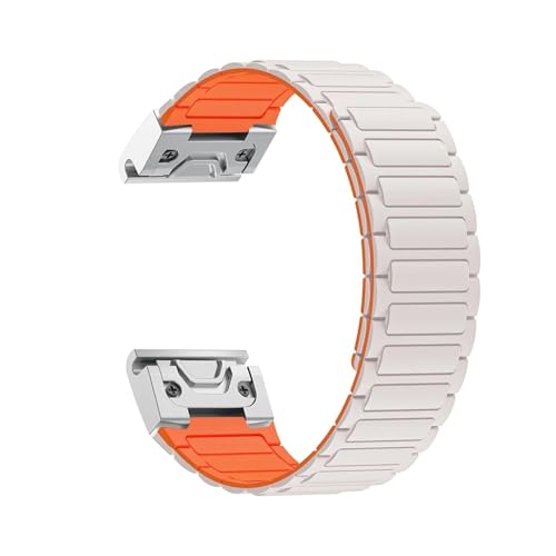 [�����ȓX] 26mm �V���R���X�g���b�v �ɓK��Garmin Band Fenix 8 7X 7 Pro Fenix 6X 5X 5Plus Tactix 7 Enduro 3 2 Loop Descent Mk1 �u���X���b�g(Starlight or