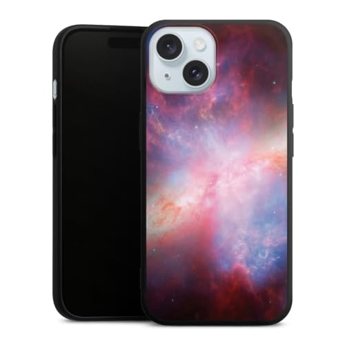 Coque silicone iPhone 15 antichoc étui souple espace galaxie lumière