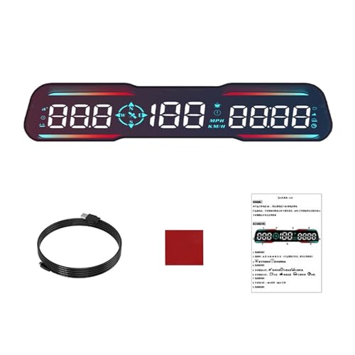 KM/H MPHメーター 自動車アクセサリー スピードメーター 時計 G19 HUD スマートデジタルアラームリマインダーメーター 車用GPSヘッドアップディスプレイ コンパス 取り付け簡単