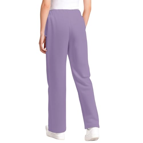 Youth Girls Warm Straight Sweatpants Elastic Waist Solid Color Stretchy Athletic Pants Kids Girls Soft Trendy Trousers3