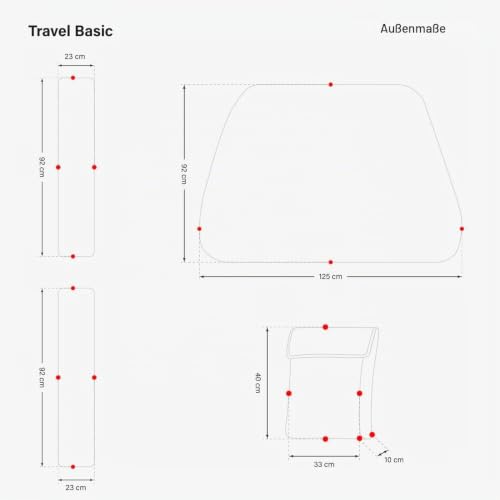 Scicon Travel Basic Fahrradtasche für Rennräder, für Auto- und Zugtransport, 112×88×85 cm, Schwarz, 2.9 kg – Ansicht 4