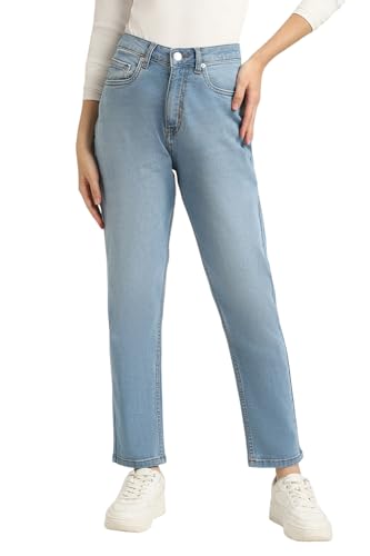 Image of Forever 21 Womens Solid Straight Fit Straight Fit Jeans