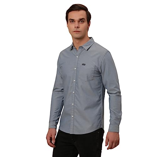 Image of Wrangler Men's Solid Blue Shirt