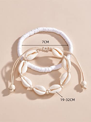 Verdusa Women's Adjustable Shell Anklet Set - Chic Ankle Bracelets for Effortless Summer Style - Image 3