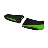 Modele Pozzuoli 1 BRIXIAMOTO Housse de Selle pozzuoli 1 Vert Standard avec Logo Compatible avec Kawasaki Z 1000 2003-2006 e per Z750 750 2003-2006