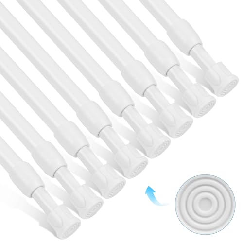 HOTUT Barra de Tensión Telescópica,8 Piezas Barra Extensible,30-50cm Barra de Tensión para Cortina Ducha o Marco Puerta,Barra de Aluminio Ajustable y Extensible,sin Taladro ni Tornillos Fácil Montaje