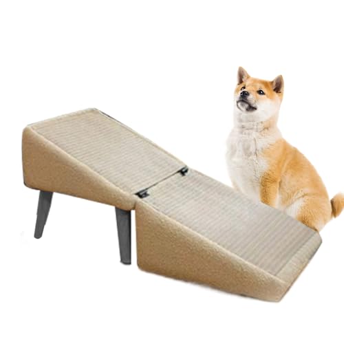 Sofá de escaleras para Perros - Rampa de Mascotas portátil, Escalera de Gatito sin Deslizamiento | Cats de Taburete de reposapiés Plegable Compacto, Soporte versátil de Escalada para Viajes en la
