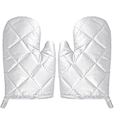 UPIQNG Oven Mitts Kids Small Size Cotton Kitchen Mittens Children Microwave Mitts Baking Oven Mit...