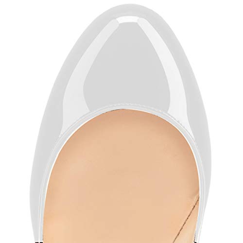 EDEFS Damen Pumps High Heels Hochzeits Schuhe Brautjungfer Pumps White Größe EU40