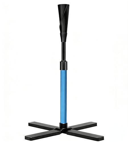 TARUMG Portable Batting Tee for Baseball/Softball, Height Adjustment from 25-37 Inches, Heavy Duty Aluminum Baseball Tee with Detachable Rubber Top, Easy Assembly Hitting Tee for Kids/Youth/Adults