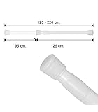 soportes extensibles para barras de cortinas Barra para cortina ducha extensible aluminio blanco
