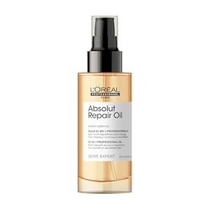 L’Oreal Professionnel Paris Absolut Repair 10-in-1 Oil – Nourishing Multi-Benefit Hair Oil For Dry & Damaged Hair, Repairs Damage Repair & Provides Shine