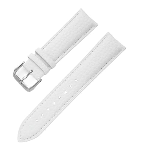 Bracelet montre cuir litchi blanc 20mm idéal pour rehausser vos tenues d été