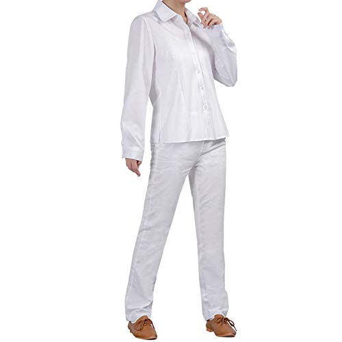 Anime School Cosplay Costume Full Set, Kid's White Outfit White Shirt Pants Uniform for Men Anime School Cosplay Costume Full Set, Kid's White Outfit White Shirt Pants Uniform for Men