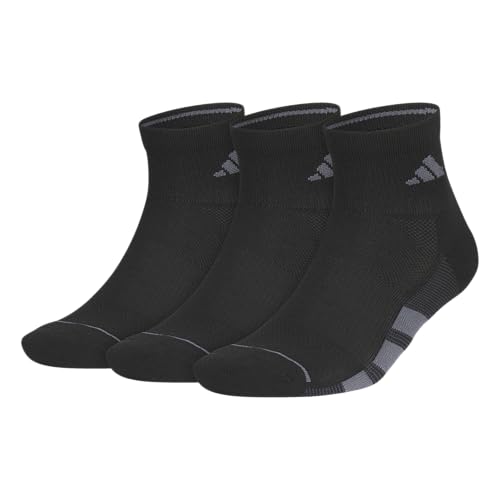 Image of adidas Men's All Day Training Quarter Socks sports performance above the ankle height with cushioning for running (3-Pair)