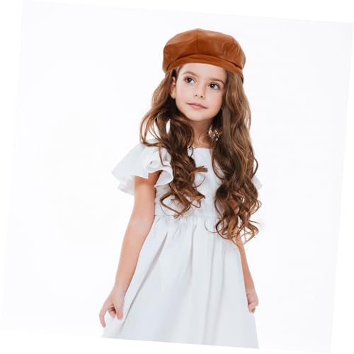 Adorable Beret Hat Fashionable PU Leather Design for Parties Daily Wear Cosplay Comfortable and Durable Beret Unique Outdoor Decorative Cap for Boys4
