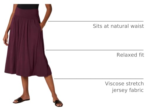 Image of Amazon Essentials Women's Jersey Pull On Midi Length Skirt