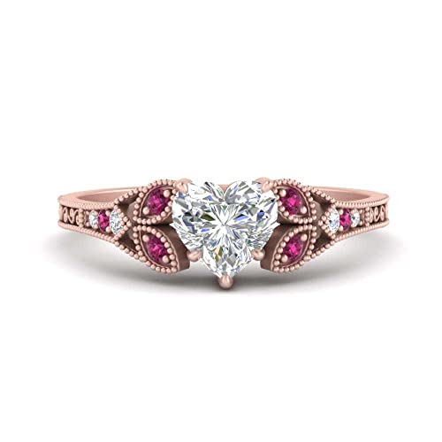 Bague de fiançailles antique cœur, le symbole de votre amour éternel