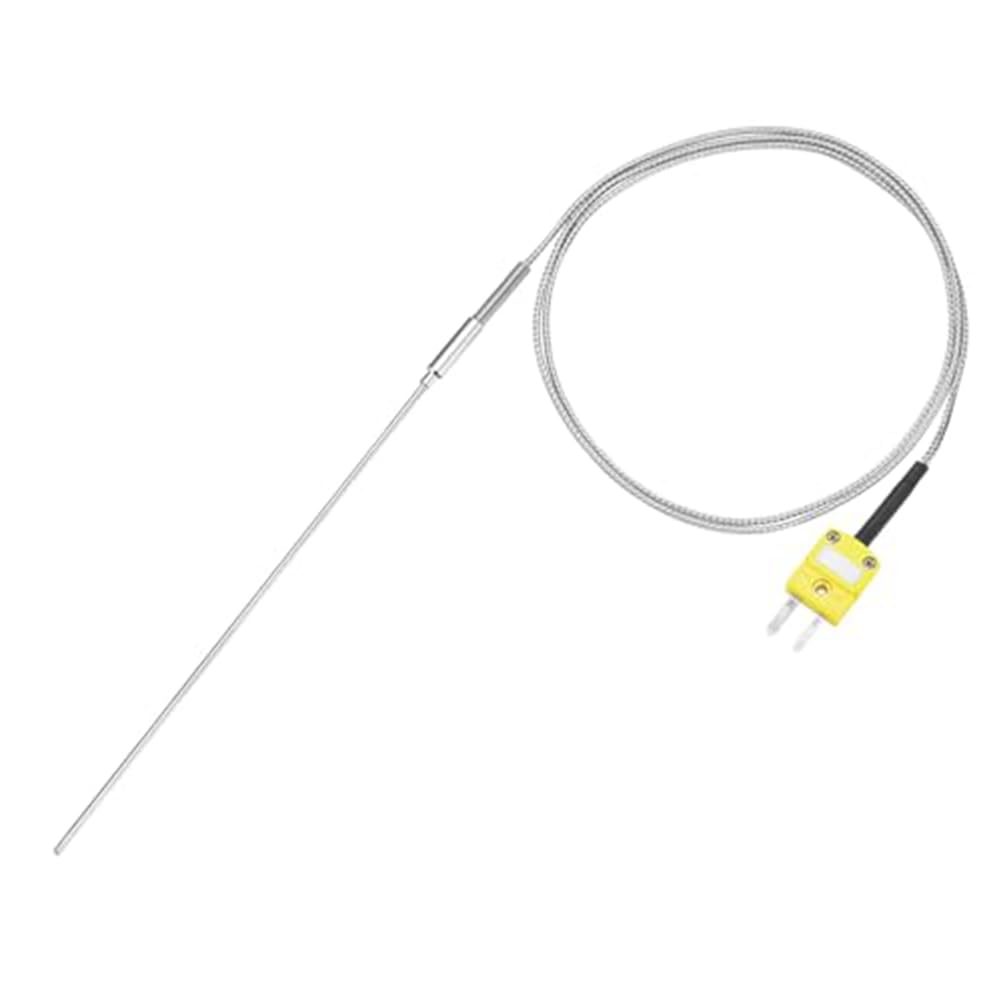 Ctrlzs K Type Thermocouple With Plug, Meter Temperature Sensor Probe -50 To 1100°C,3.3Ft Wire 1X150mm