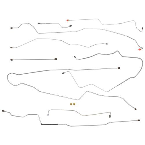 Inline Tube Compatible with 1999-03 Ford F250 F350 2wd Or 4wd Ext Or Crew Cab Long Bed Rear ABS Complete Brake Line Kit 8pc Stainless