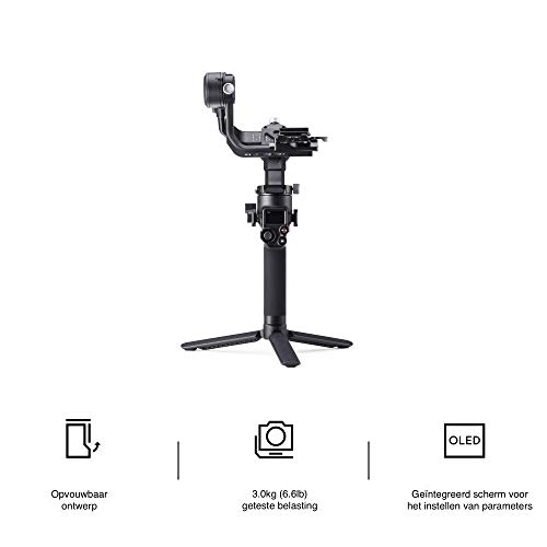 DJI RSC 2 - gimbalstabilisator met 3 assen voor DSLR en spiegelloze camera, Nikon, Sony, Panasonic, Canon, Fujifilm, Ronin SC, 3 kg draagvermogen, verticaal opnemen, touchscreen - zwart - Image 3